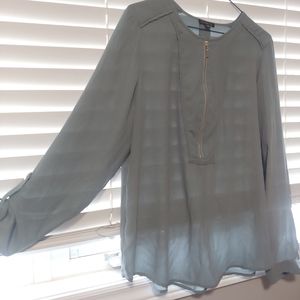 Business Casual Light Olive Green Top